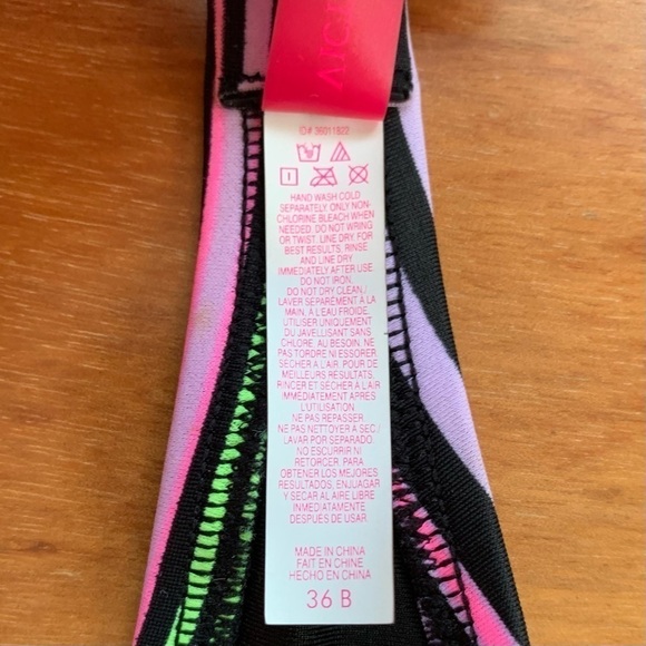 Victoria’s Secret Neon Striped Bikini Bra - Picture 4 of 4